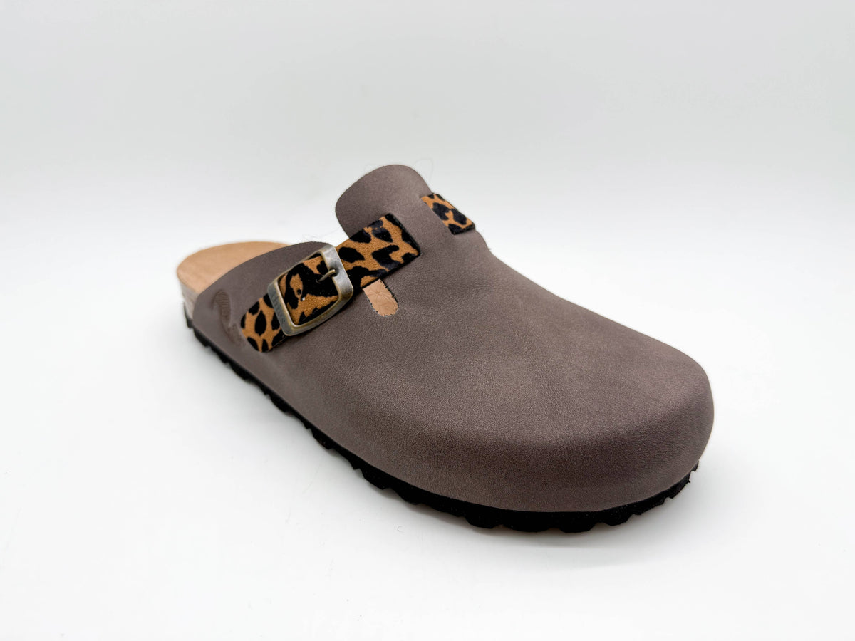 Thies 1856 ® Eco Bio Leo Belt Clog vegan Mocca Leo
