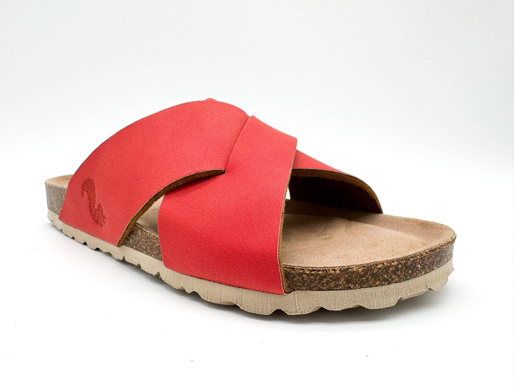 Thies 1856 ® Eco Bio Cross Sandale vegan koralle
