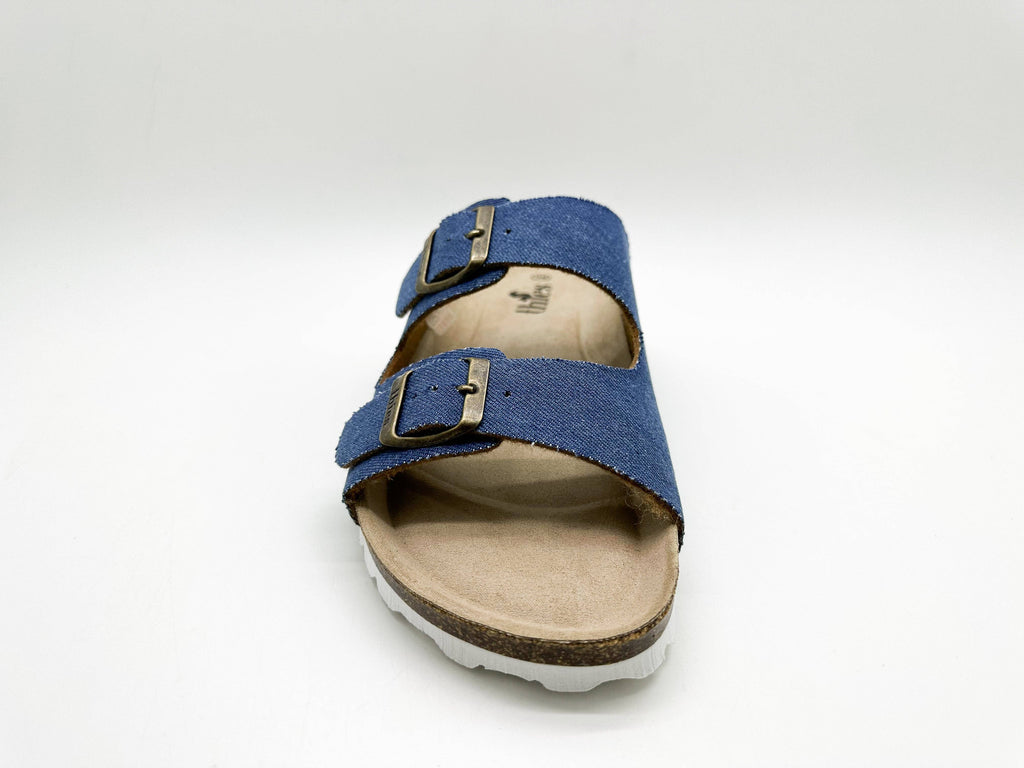Thies 1856 ® Rec Denim Sandale vegan denim blau
