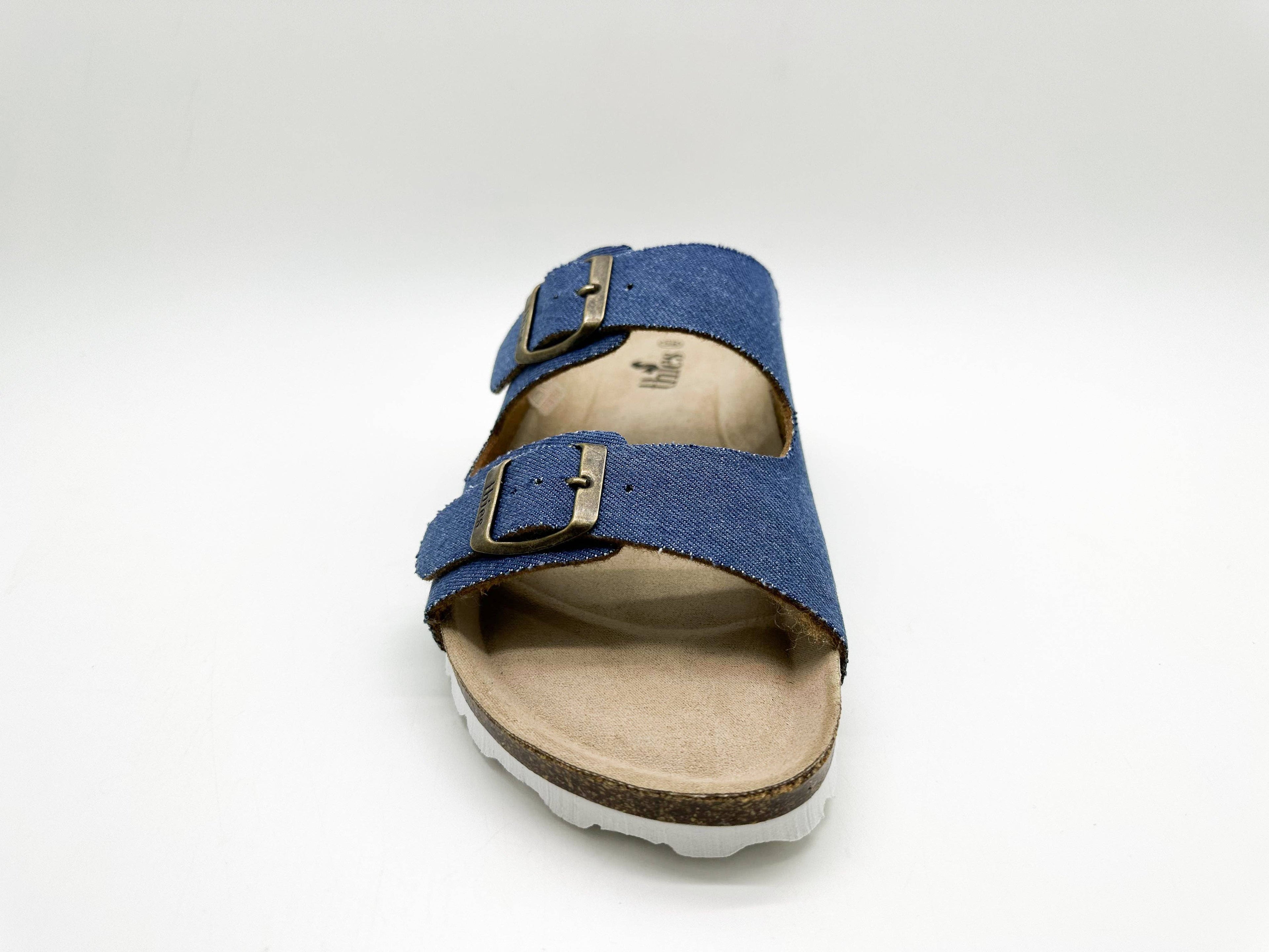 Thies 1856 ® Rec Denim Sandale vegan denim blau