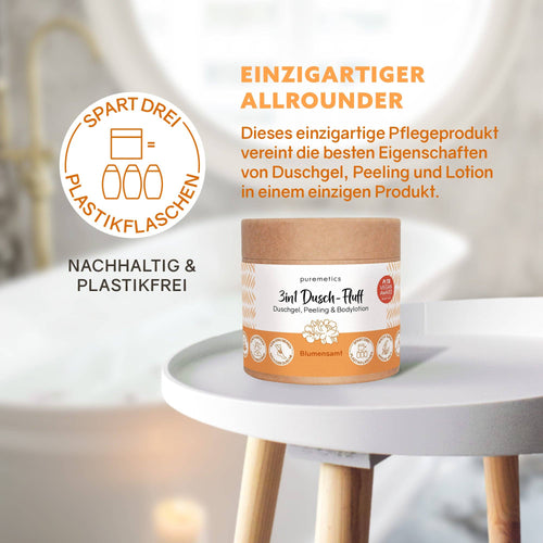 3in1 Dusch-Fluff 'Blumensamt'