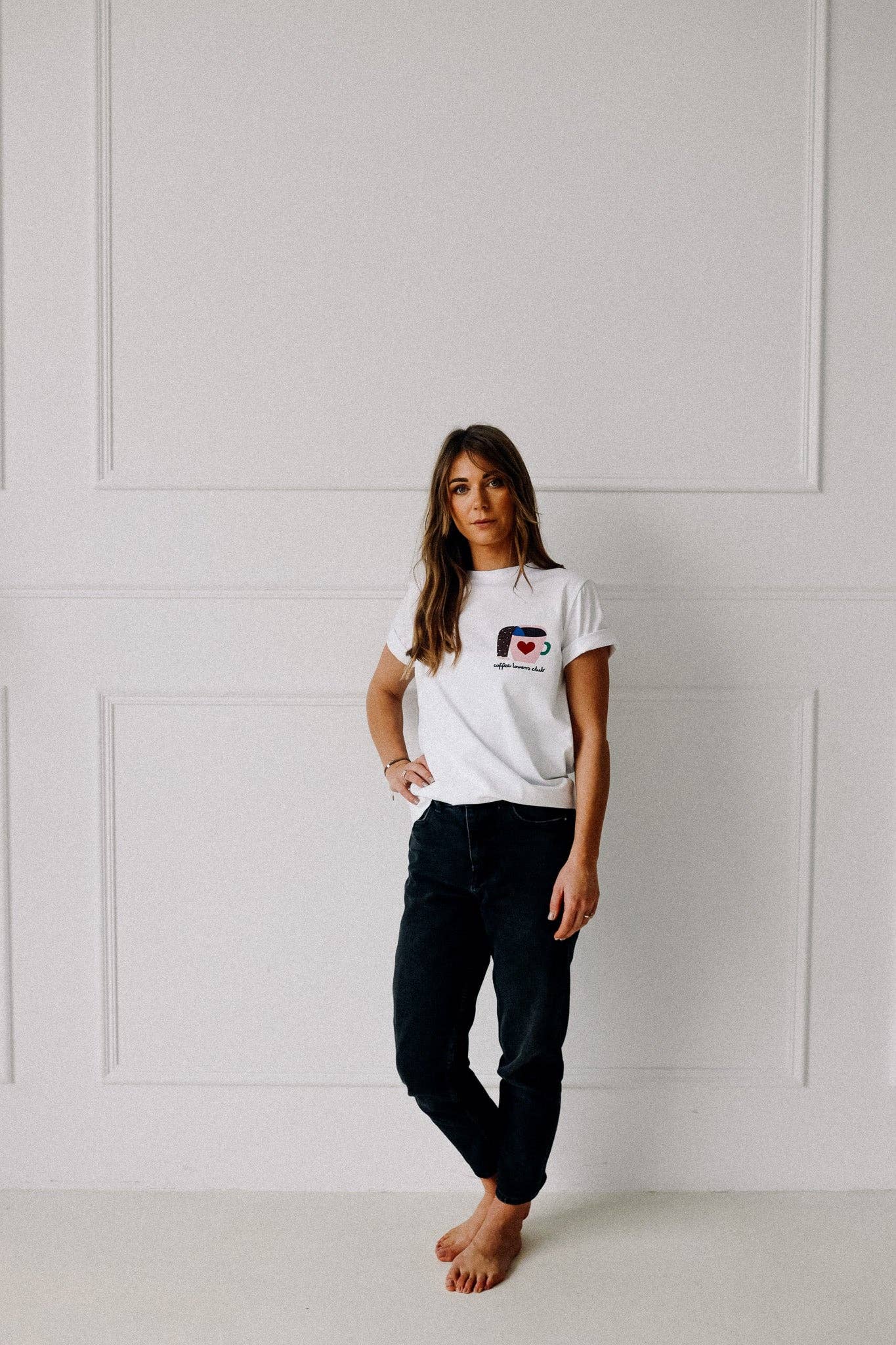 Nahaufnahme Stoff Coffee Lovers T-Shirt – VomKaff