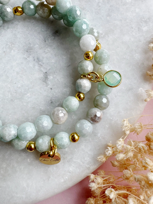 Amazonit Set „Cloudy Mint“