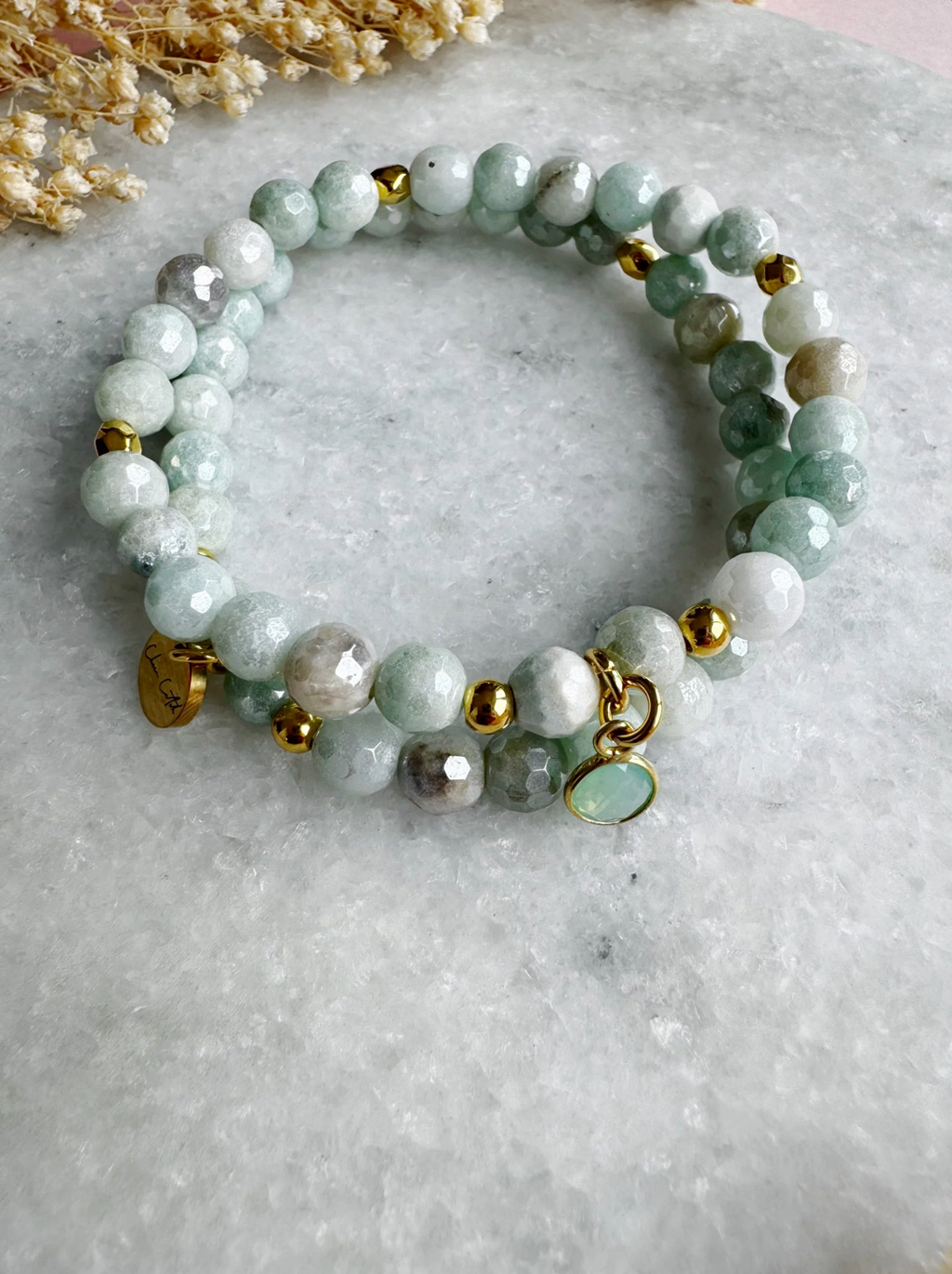 Amazonit Set „Cloudy Mint“