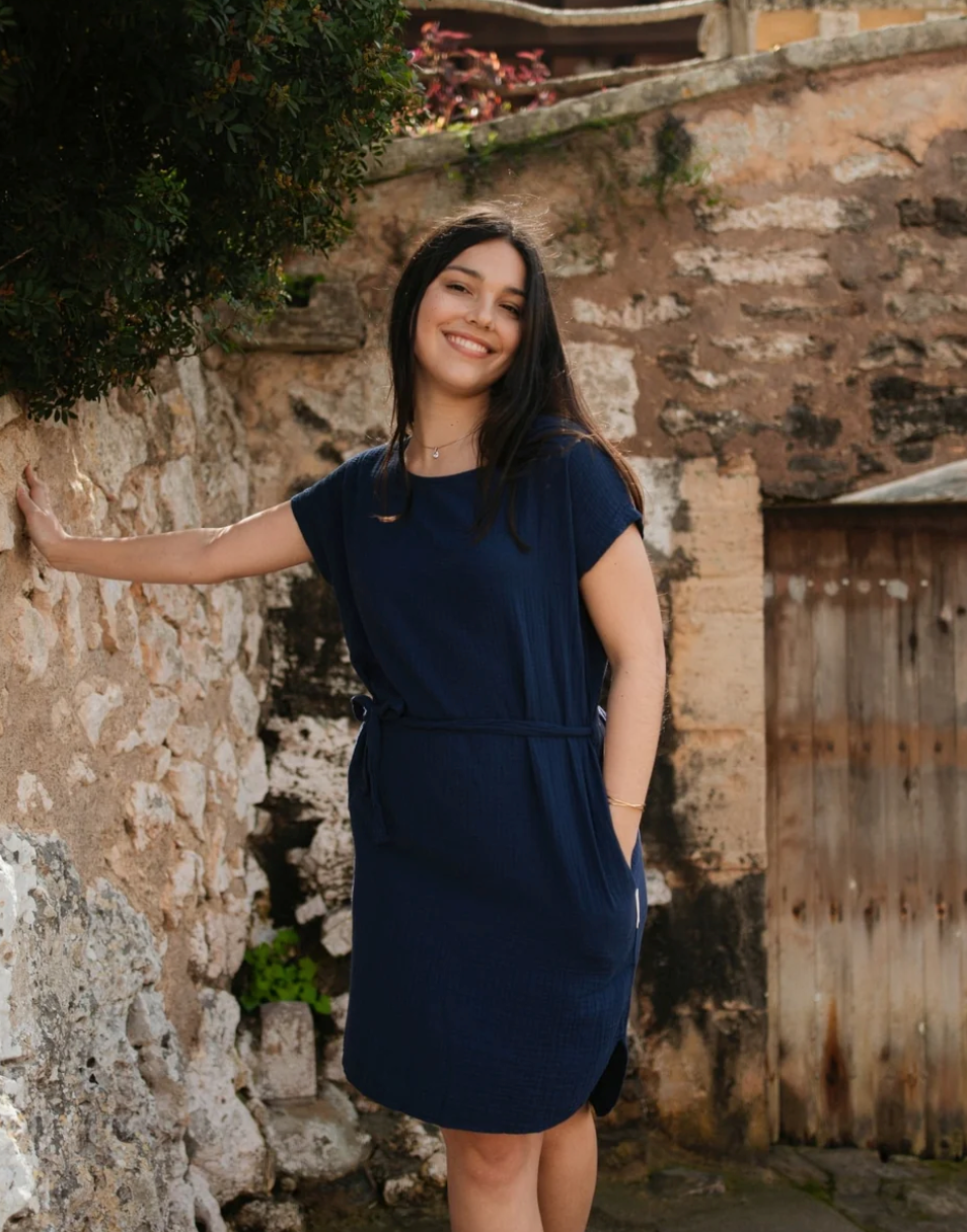 Musselin Kleid Elin Kurz