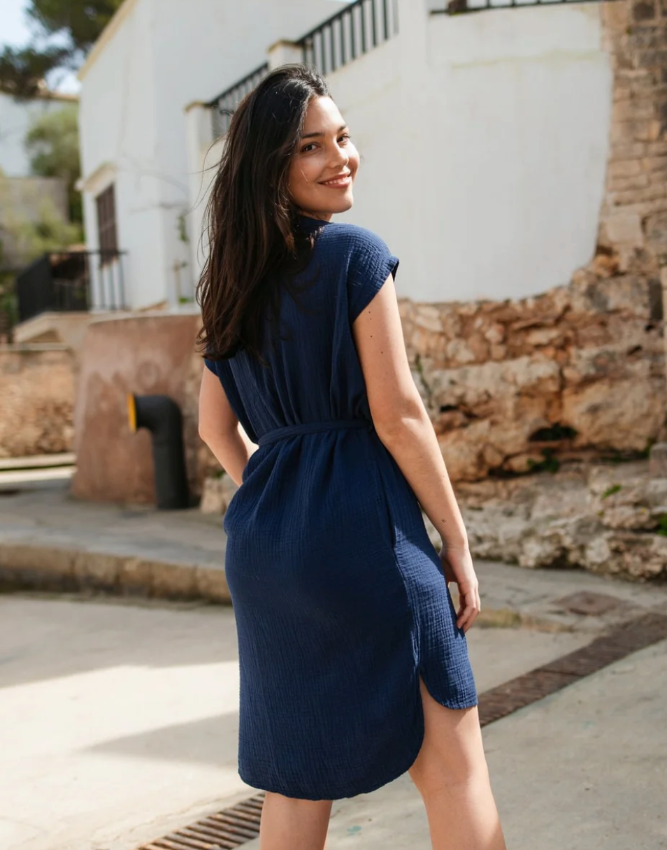Musselin Kleid Elin Kurz