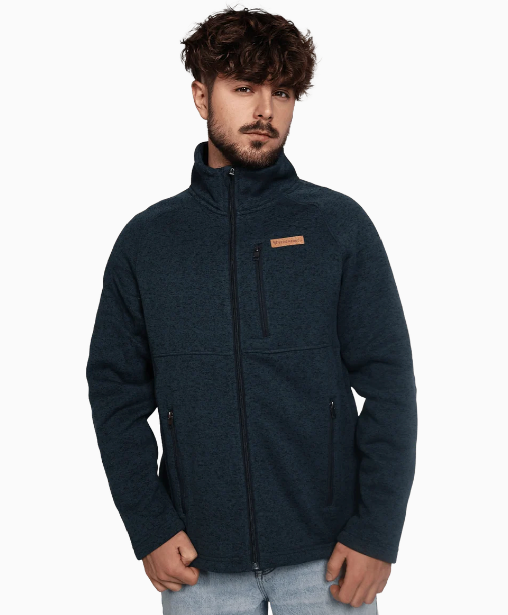 BERGMENSCH® - Herren Strickfleece-Jacke