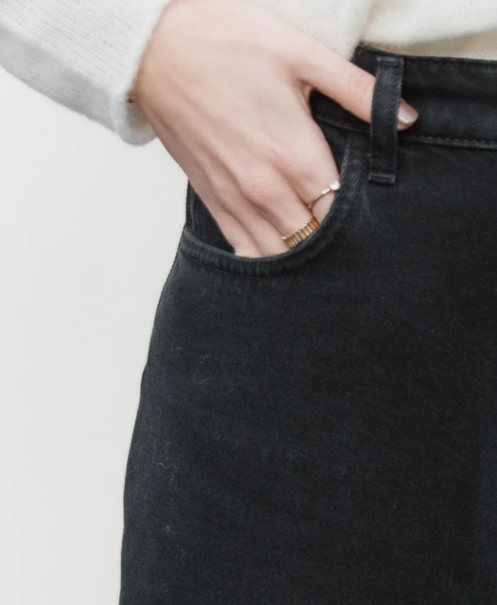 O-Shape Jeans Black