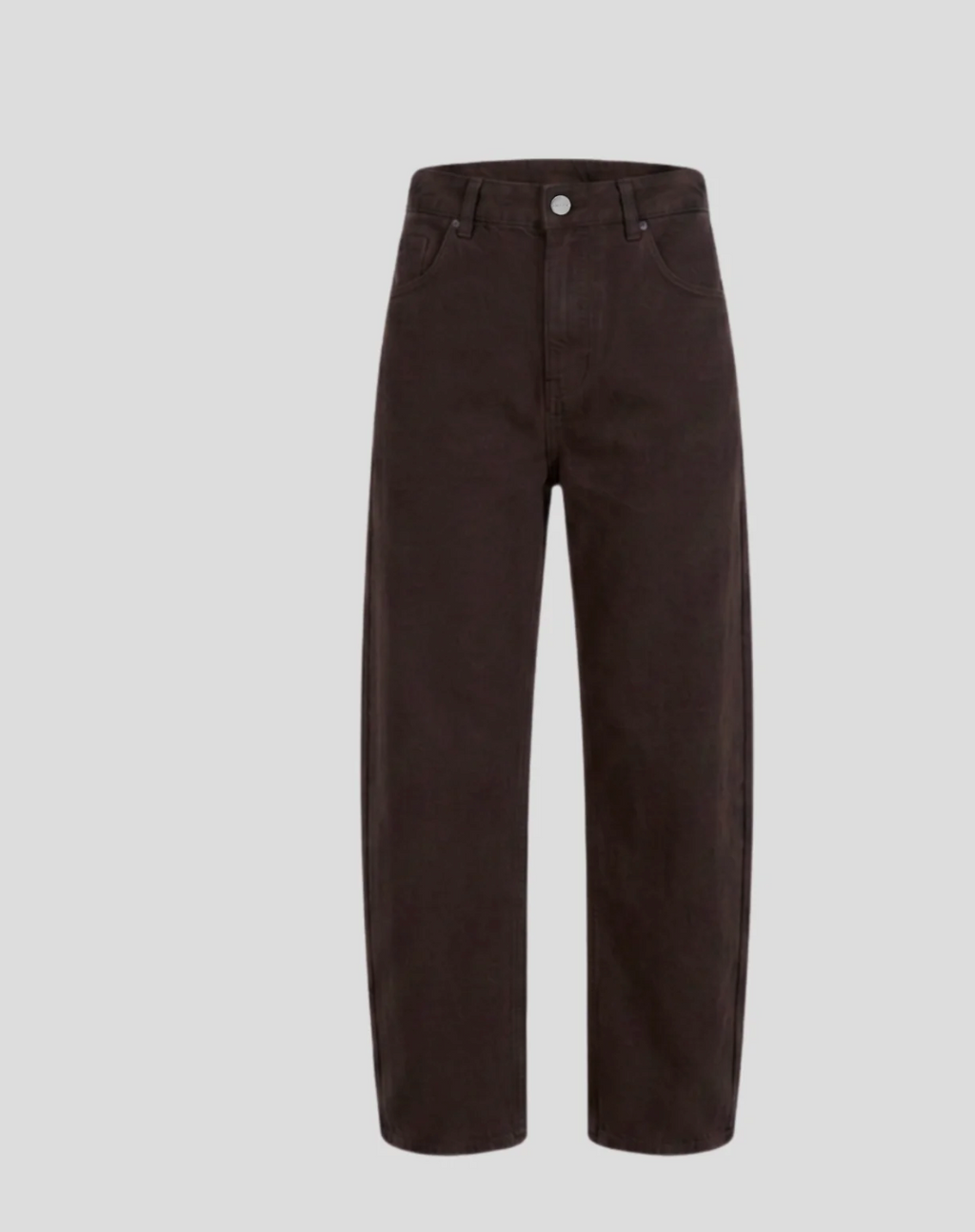 clarahimmel O-Shape Jeans Chocolate – Vorderansicht, Bio-Baumwolle, Chocolate-Farbe