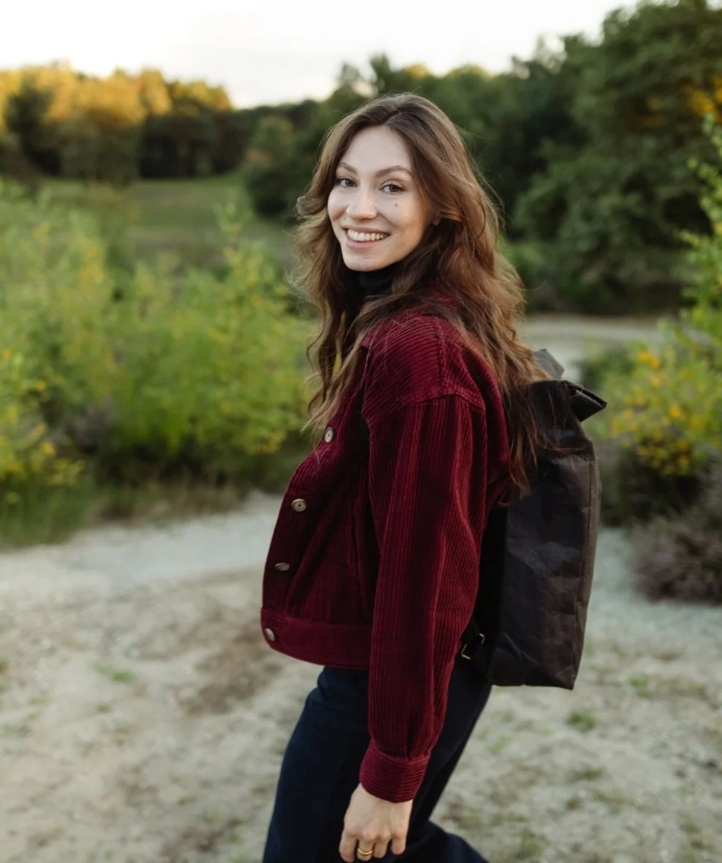 Cordjacke Silja mit Knöpfen aus recyceltem Horn