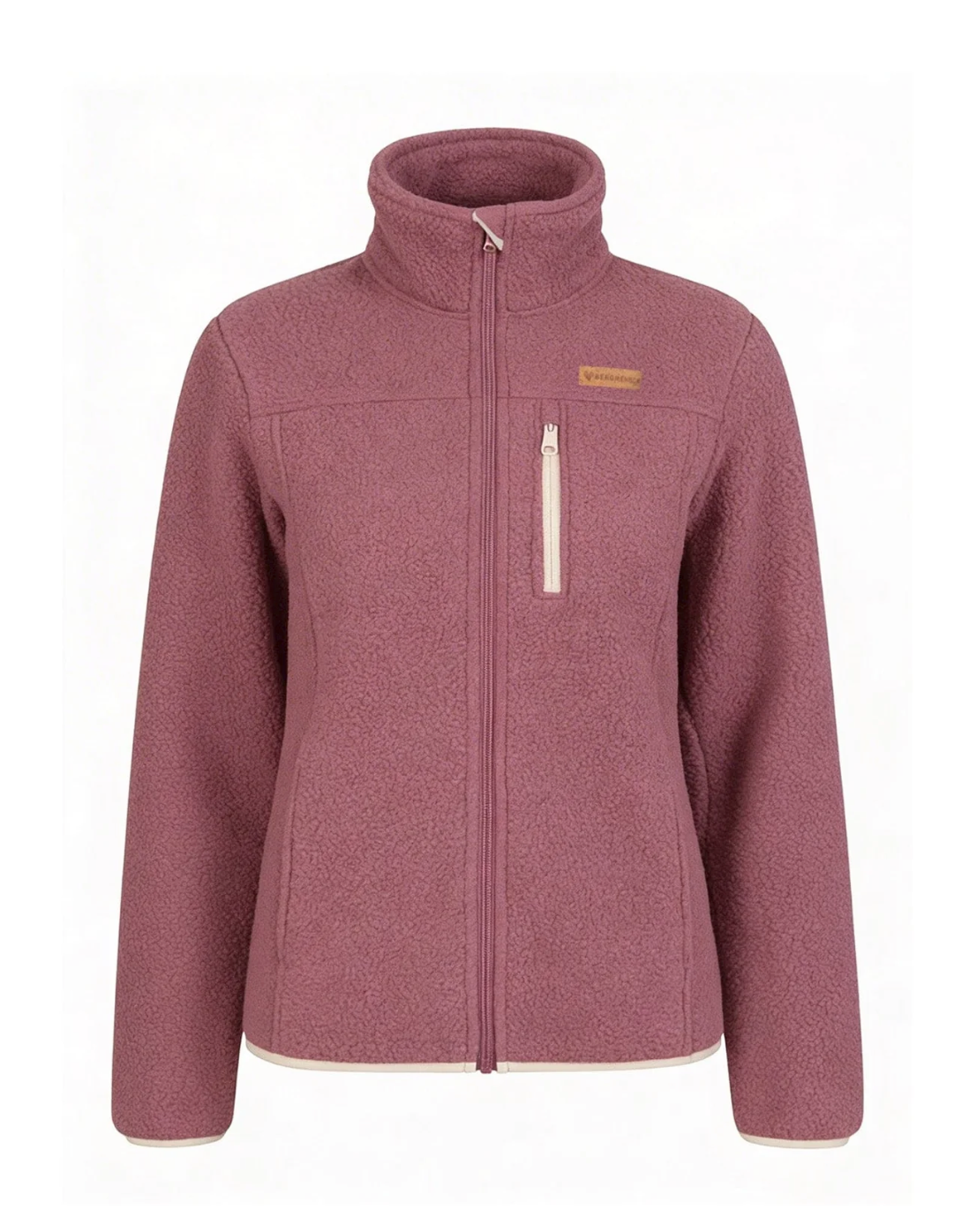 Damen Sherpa Fleece Jacke – Flatlay, alle Farbvarianten