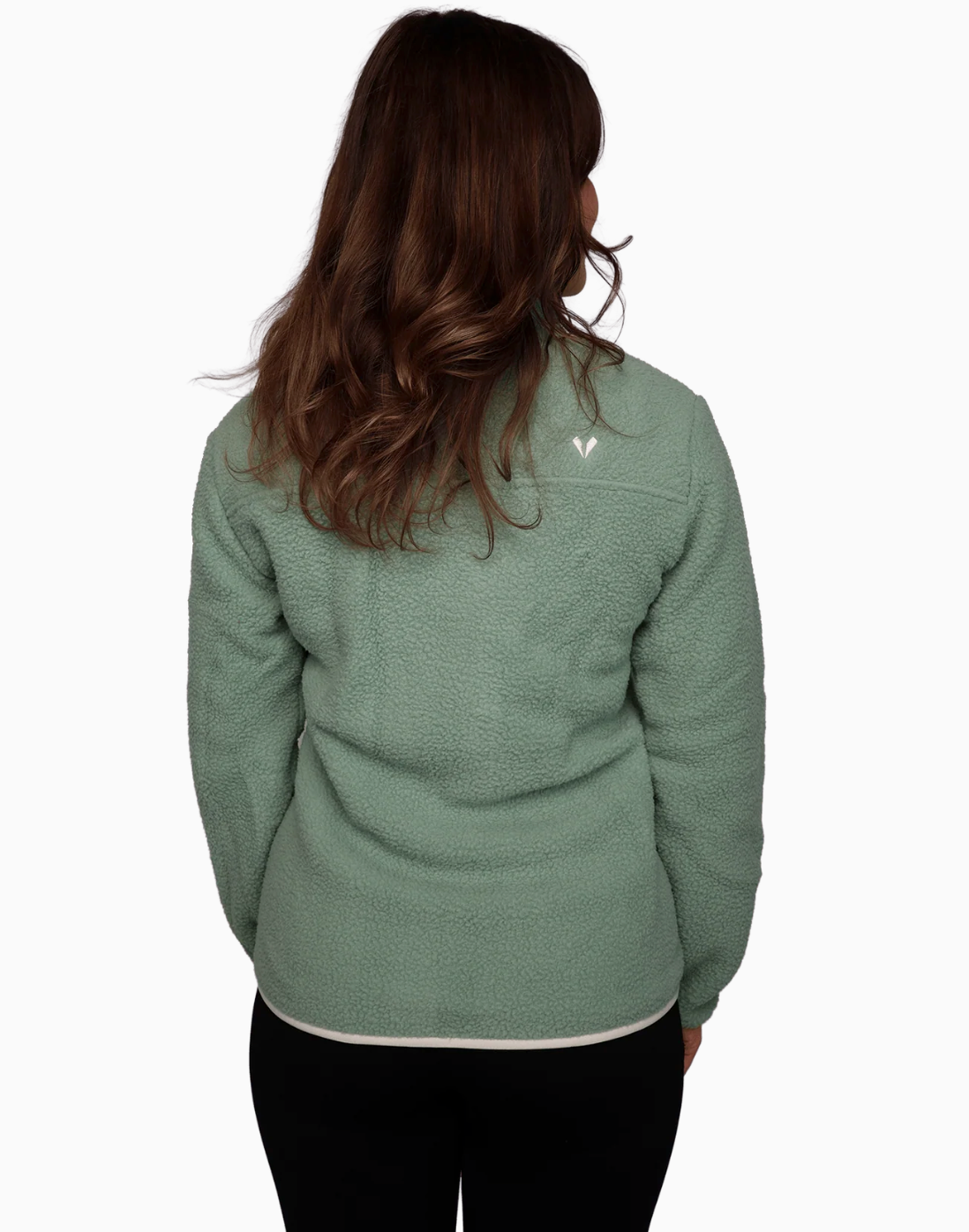 Damen Sherpa Fleece Jacke – Produktansicht, kuschelig warm, VomKaff