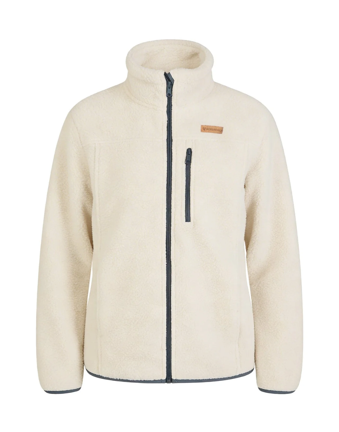 Herren Sherpa Fleece Jacke – Nahaufnahme Fleece-Textur, hochwertig