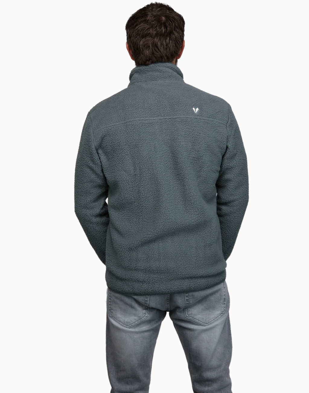 Herren Sherpa Fleece Jacke – Trageansicht, Lifestyle-Look