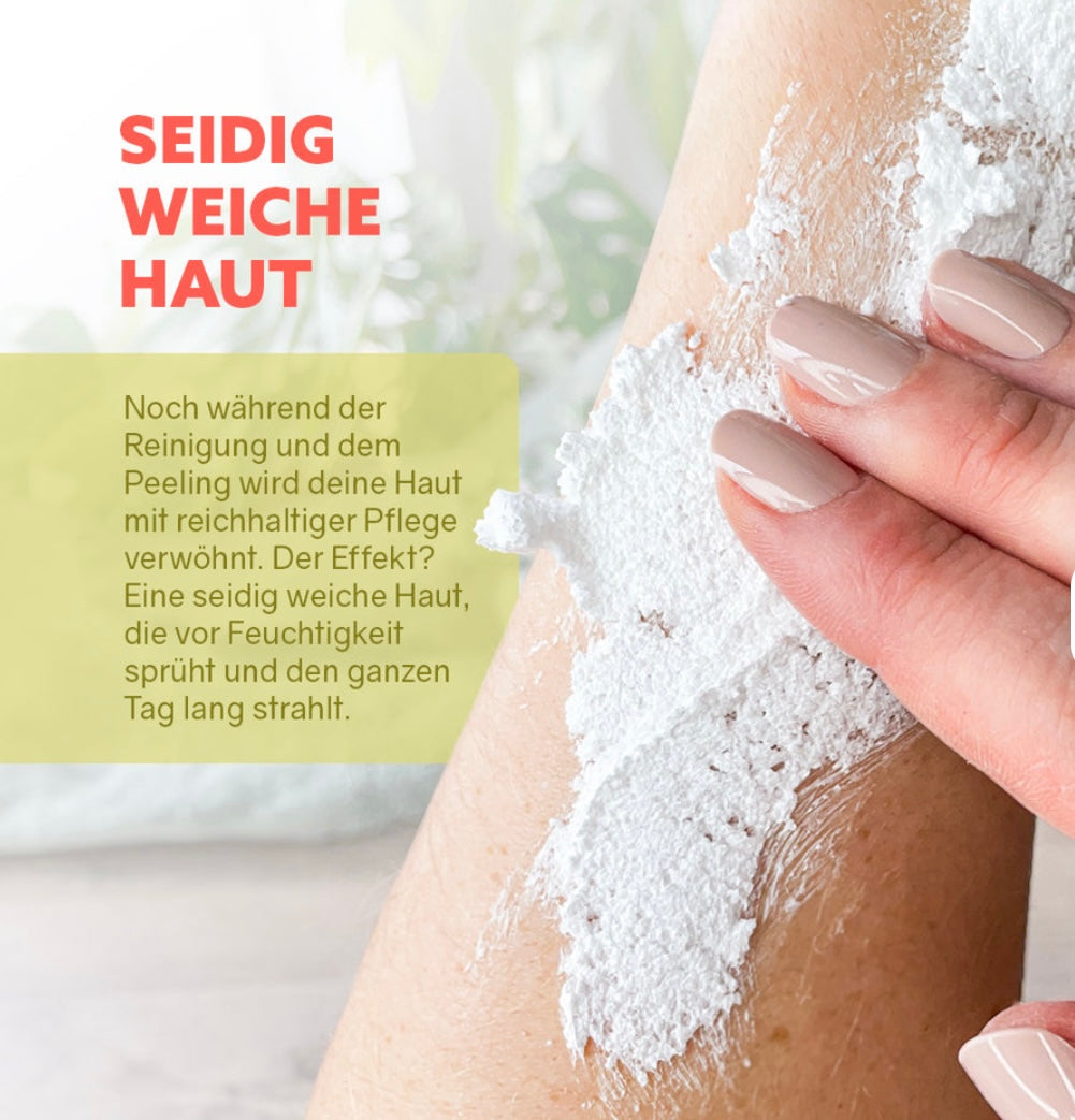 Dusch-Fluff Birne & Apfel – Fruchtige Körperpflege vegan plastikfrei