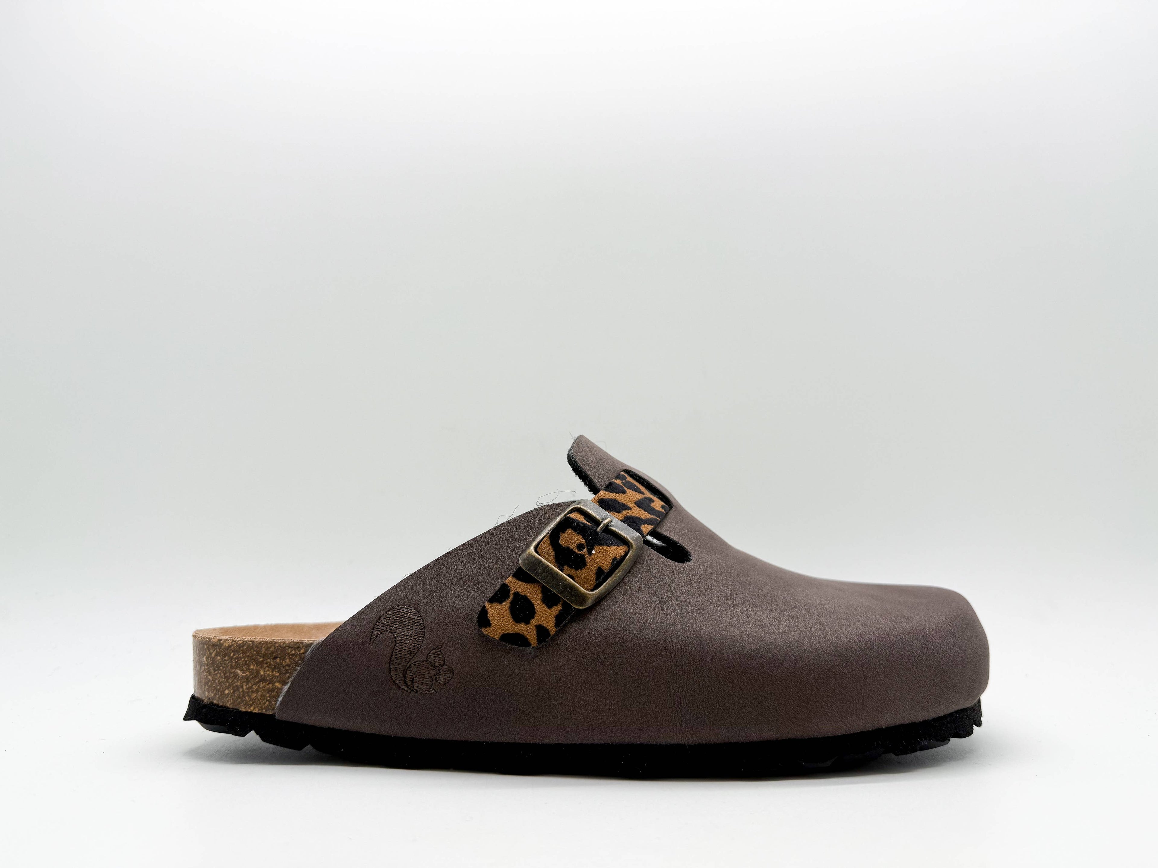 Thies 1856 ® Eco Bio Leo Belt Clog vegan Mocca Leo