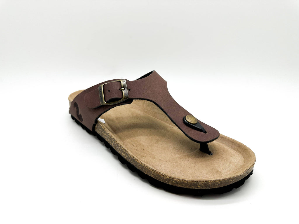 Thies 1856 ® Eco Bio Zehensandale vegan in Schokoladenfarbe