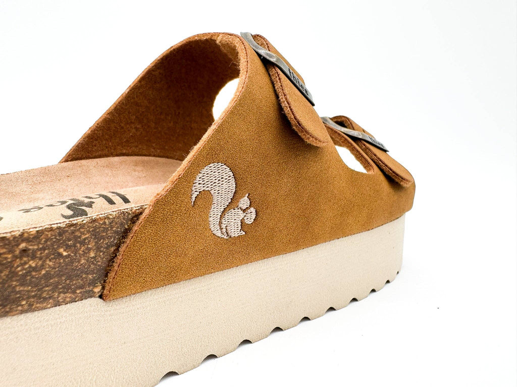 Thies 1856 ® Eco Bio Plateau Sandale vegan cognac