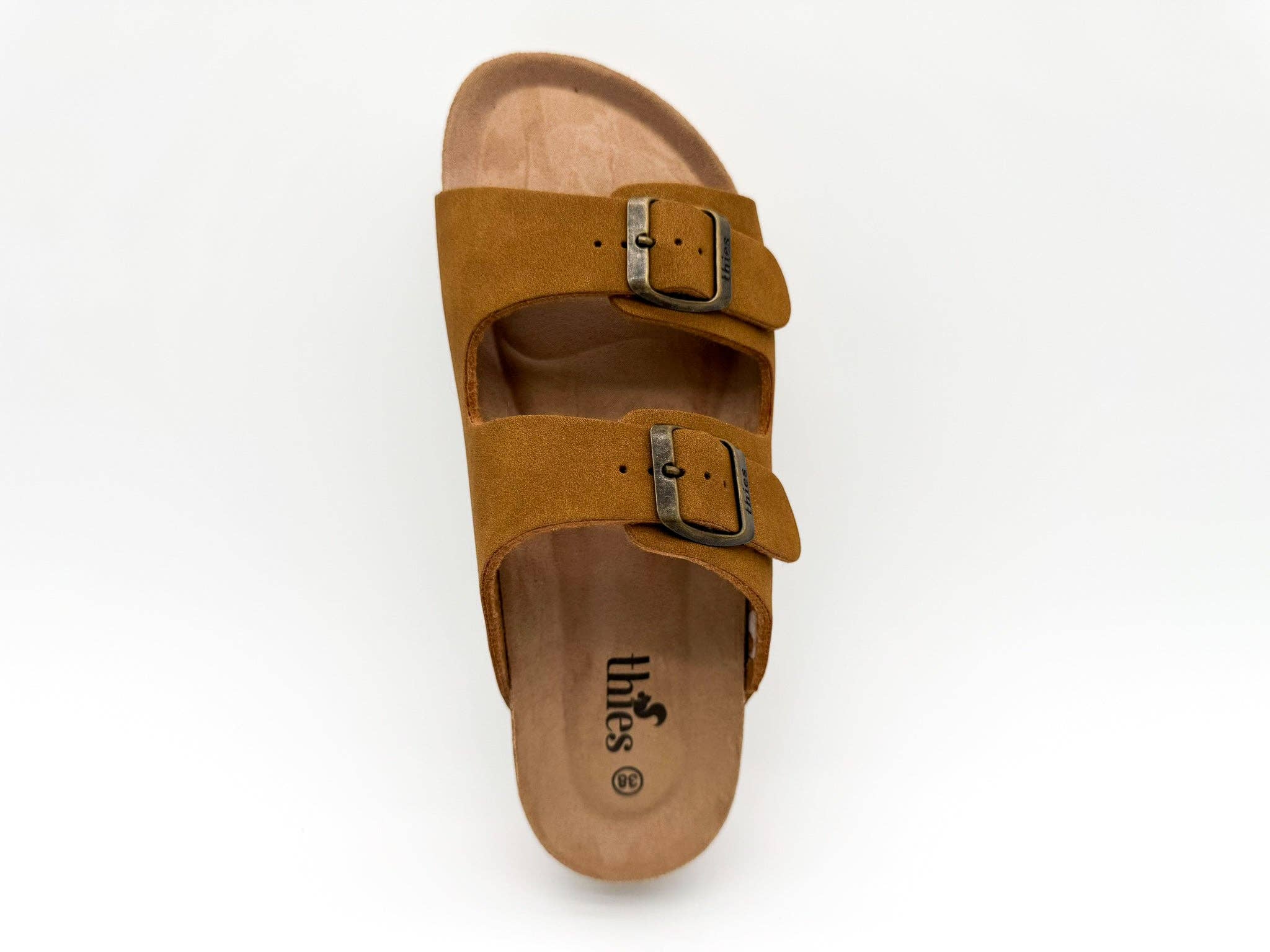 Thies 1856 ® Eco Bio Plateau Sandale vegan cognac
