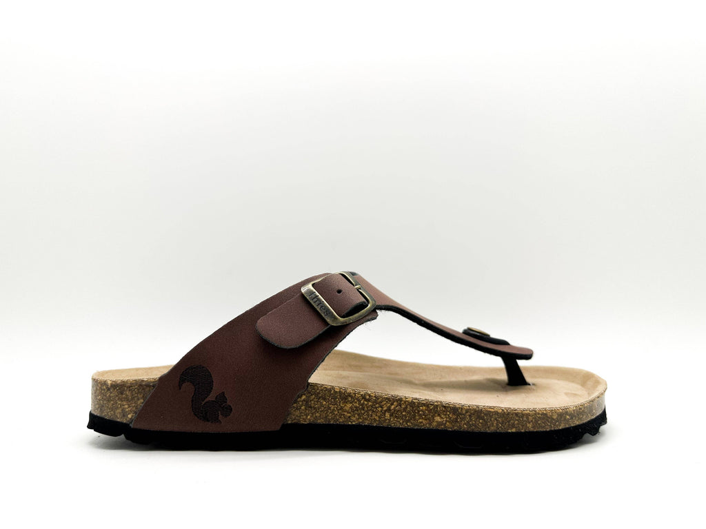 Thies 1856 ® Eco Bio Zehensandale vegan in Schokoladenfarbe