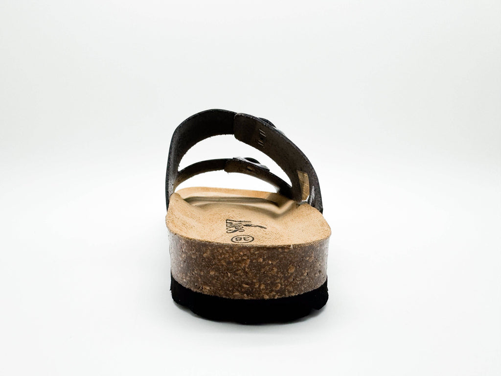 Thies 1856 ® Eco-Ledersandale Anthrazit