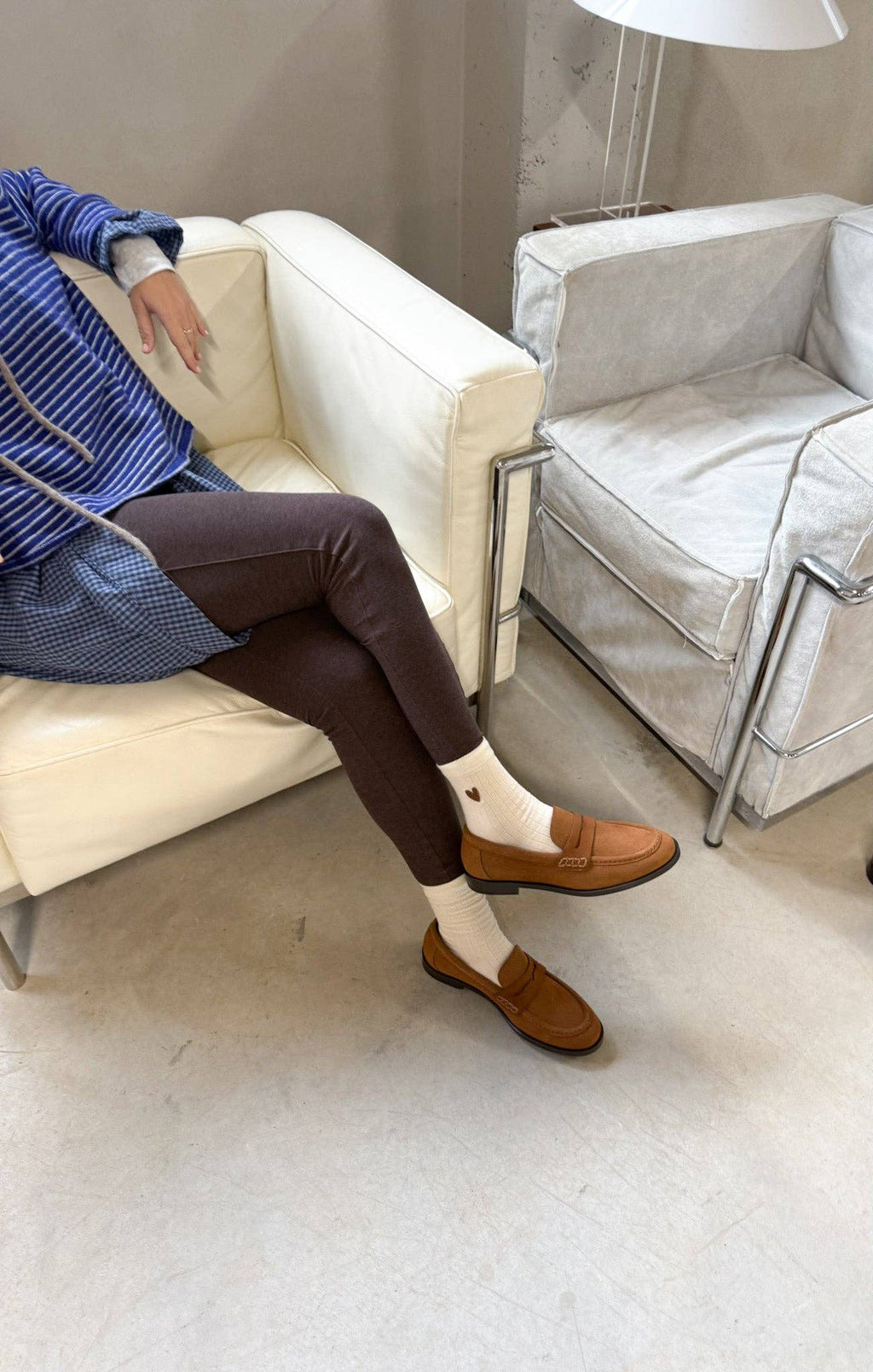 Braune Herzsocken