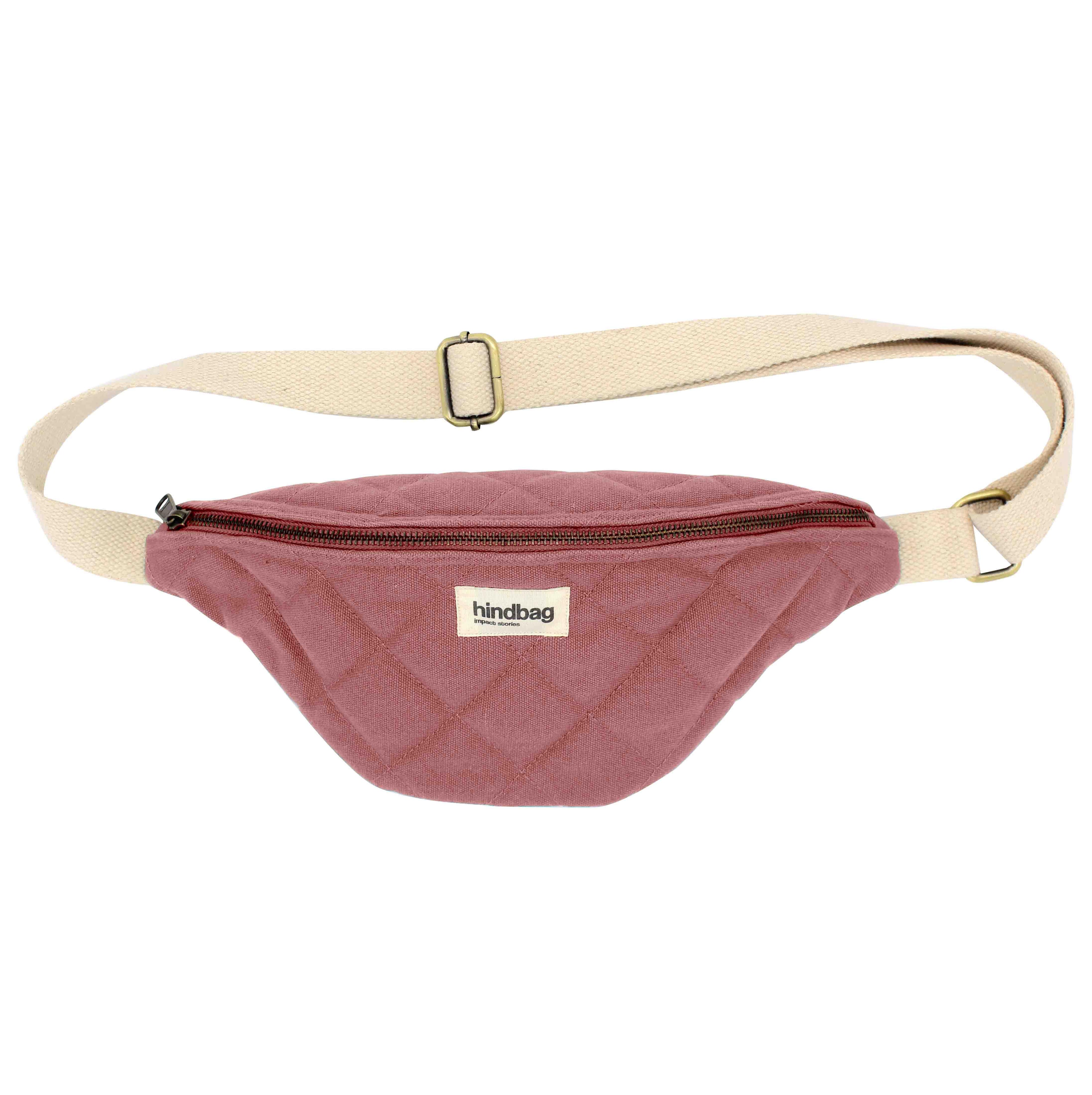 Olivia gesteppte Bauchtasche in Blush – Detailansicht Steppung