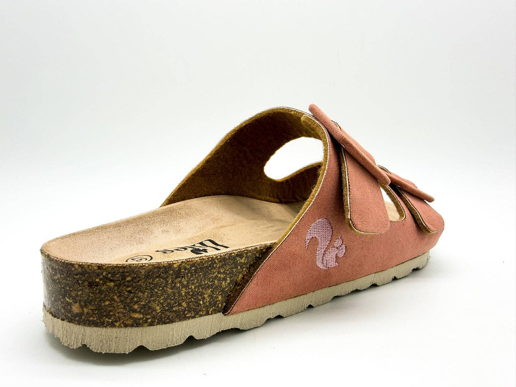 Thies 1856 ® Eco Bio bedeckte Sandale, vegan, Terrakotta-Rose: Rosa / Veggie-Wildleder recyceltes PES / 40