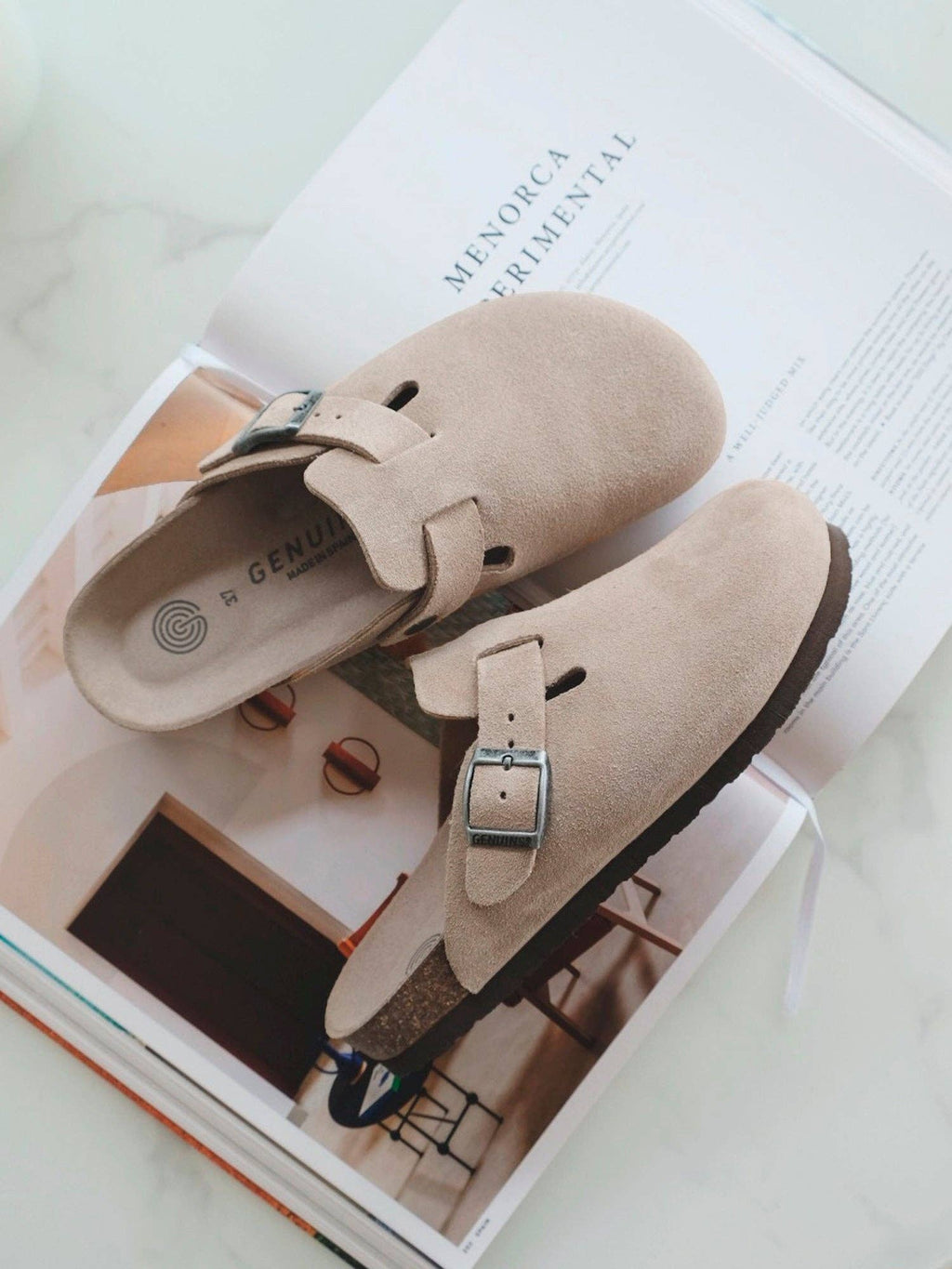 RIVA VELOUR TAUPE Unisex Clogs