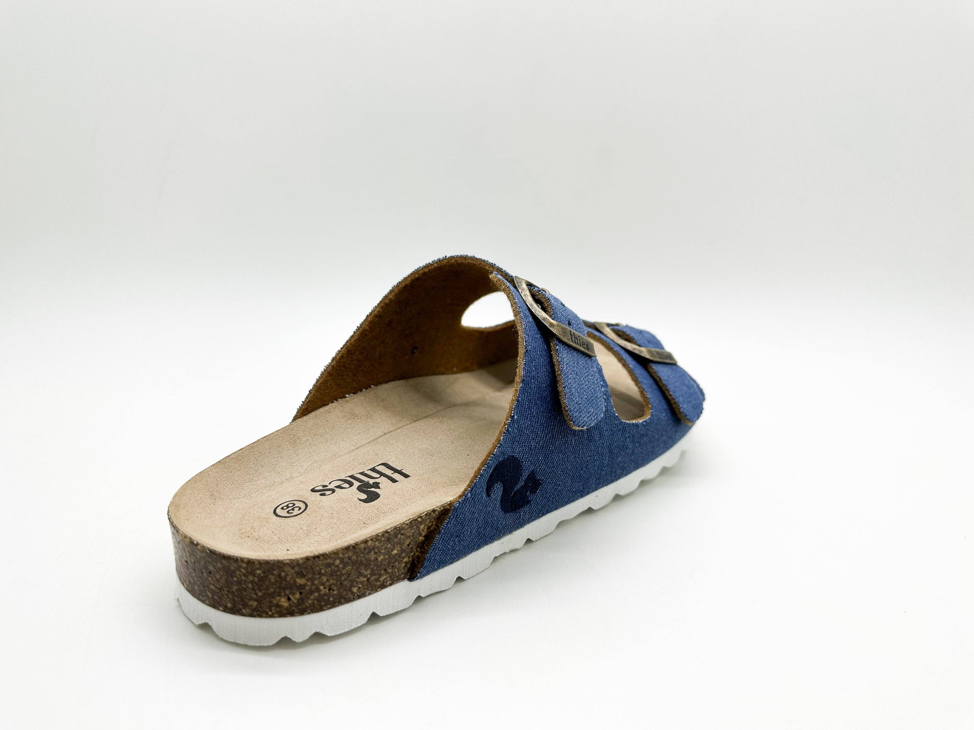 Thies 1856 ® Rec Denim Sandale vegan denim blau