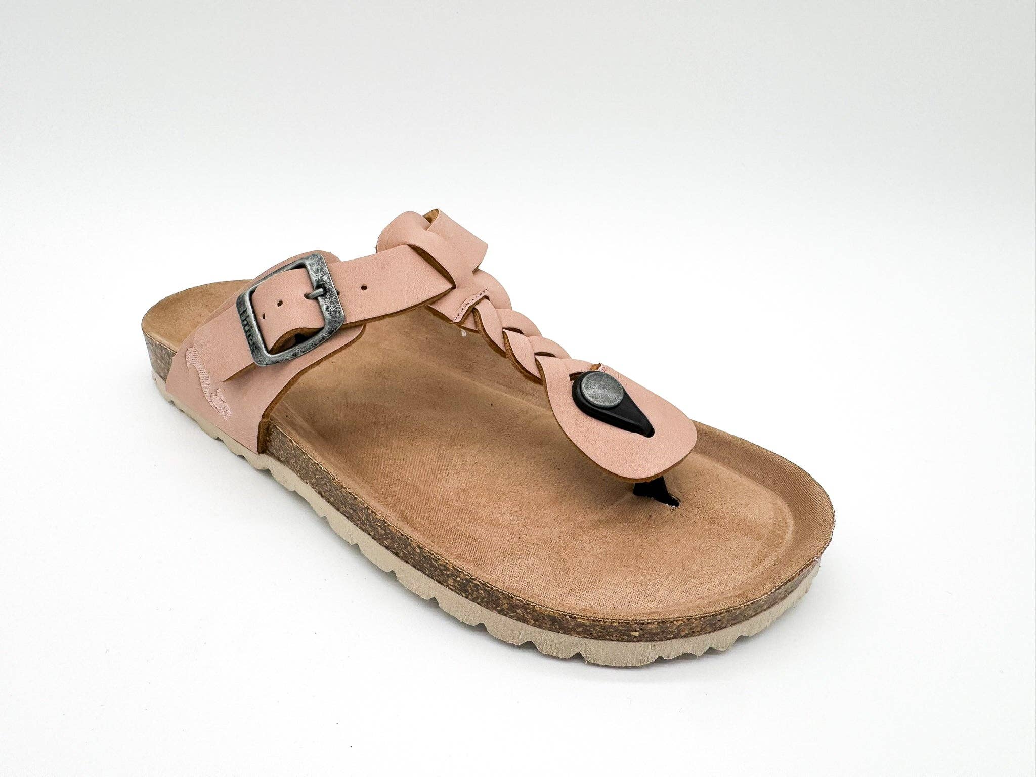 Thies 1856 ® Eco Thong Braid Sandale vegan blassrosa