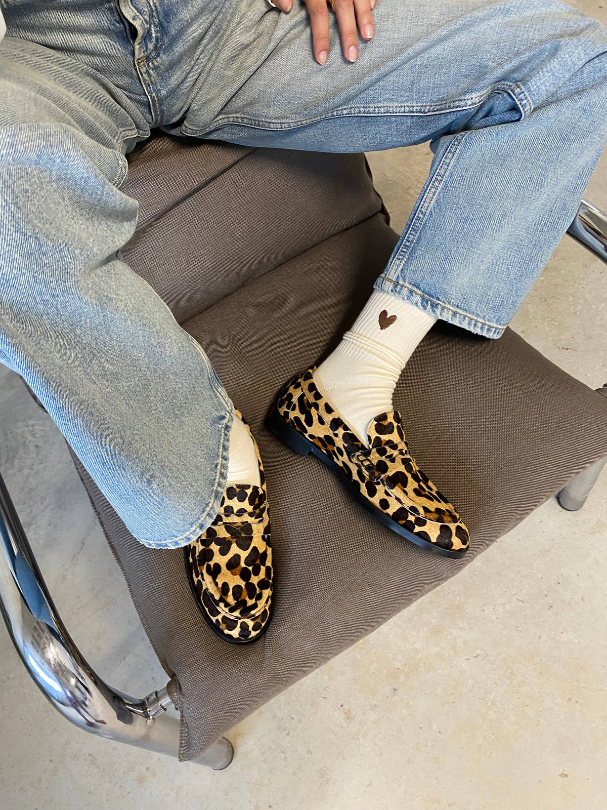 Braune Herzsocken