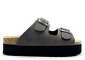 Thies 1856 ® Eco Bio Plateau Sandale vegan in Anthrazit