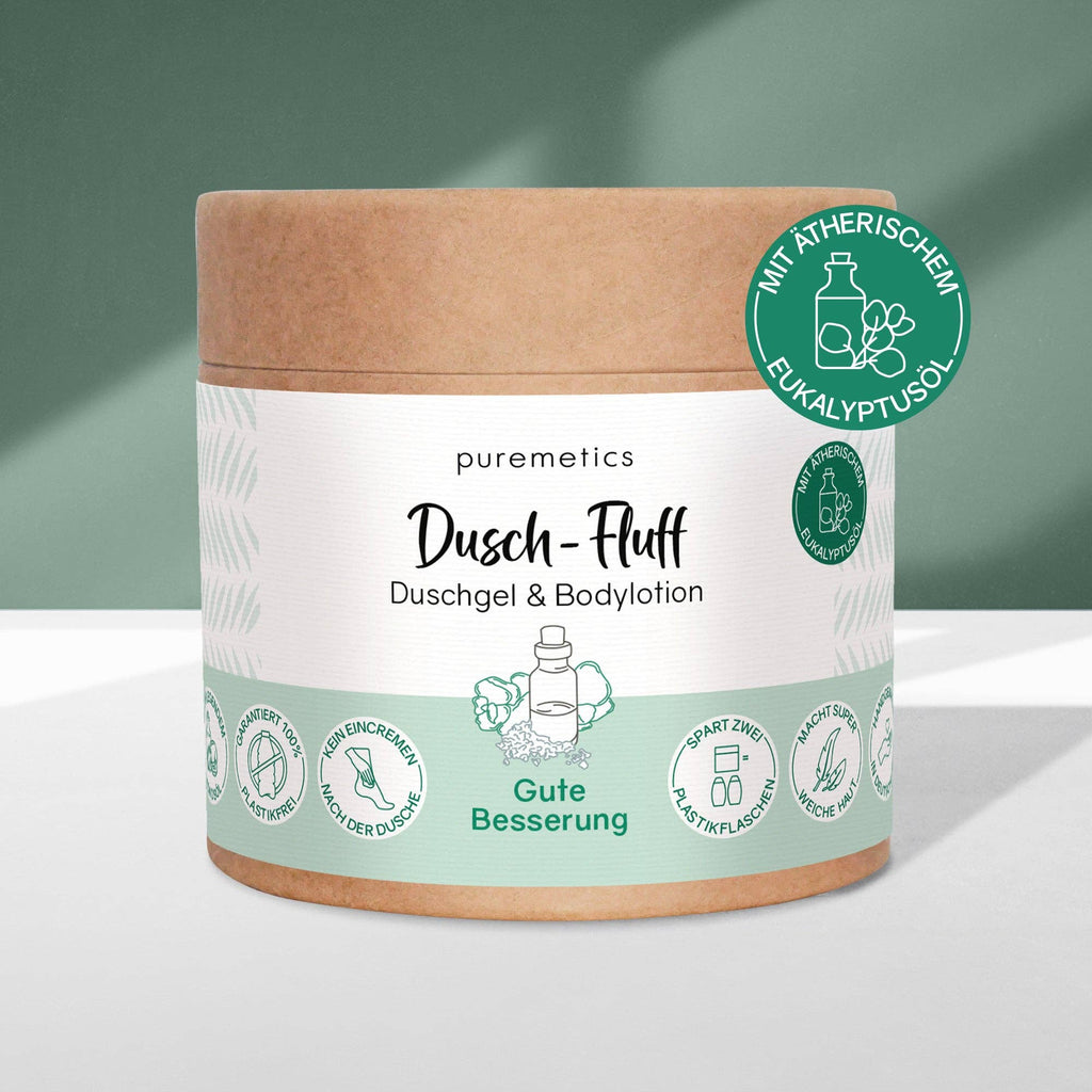Dusch-Fluff Gute Besserung – Pflegendes Duschgel als Geschenk – VomKaff