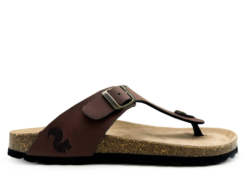 Thies 1856 ® Eco Bio Zehensandale vegan in Schokoladenfarbe