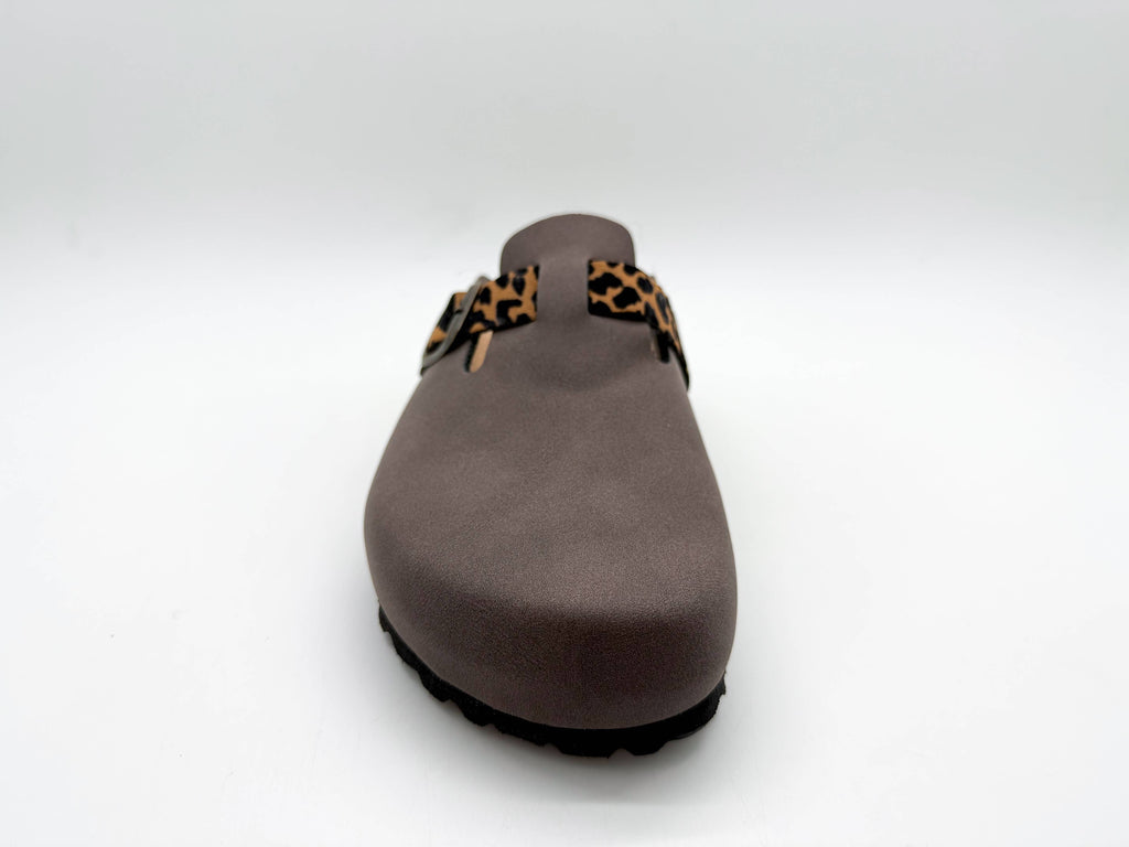 Thies 1856 ® Eco Bio Leo Belt Clog vegan Mocca Leo