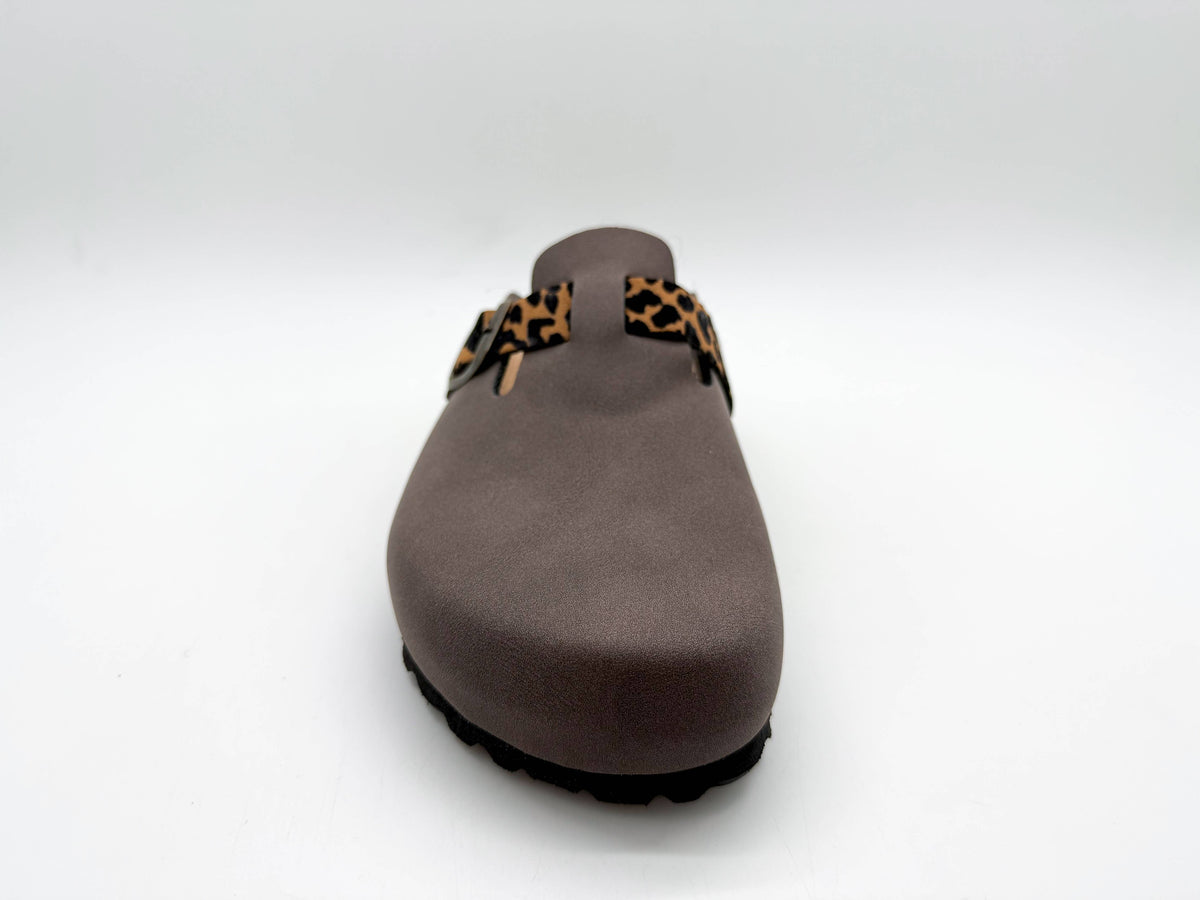 Thies 1856 ® Eco Bio Leo Belt Clog vegan Mocca Leo