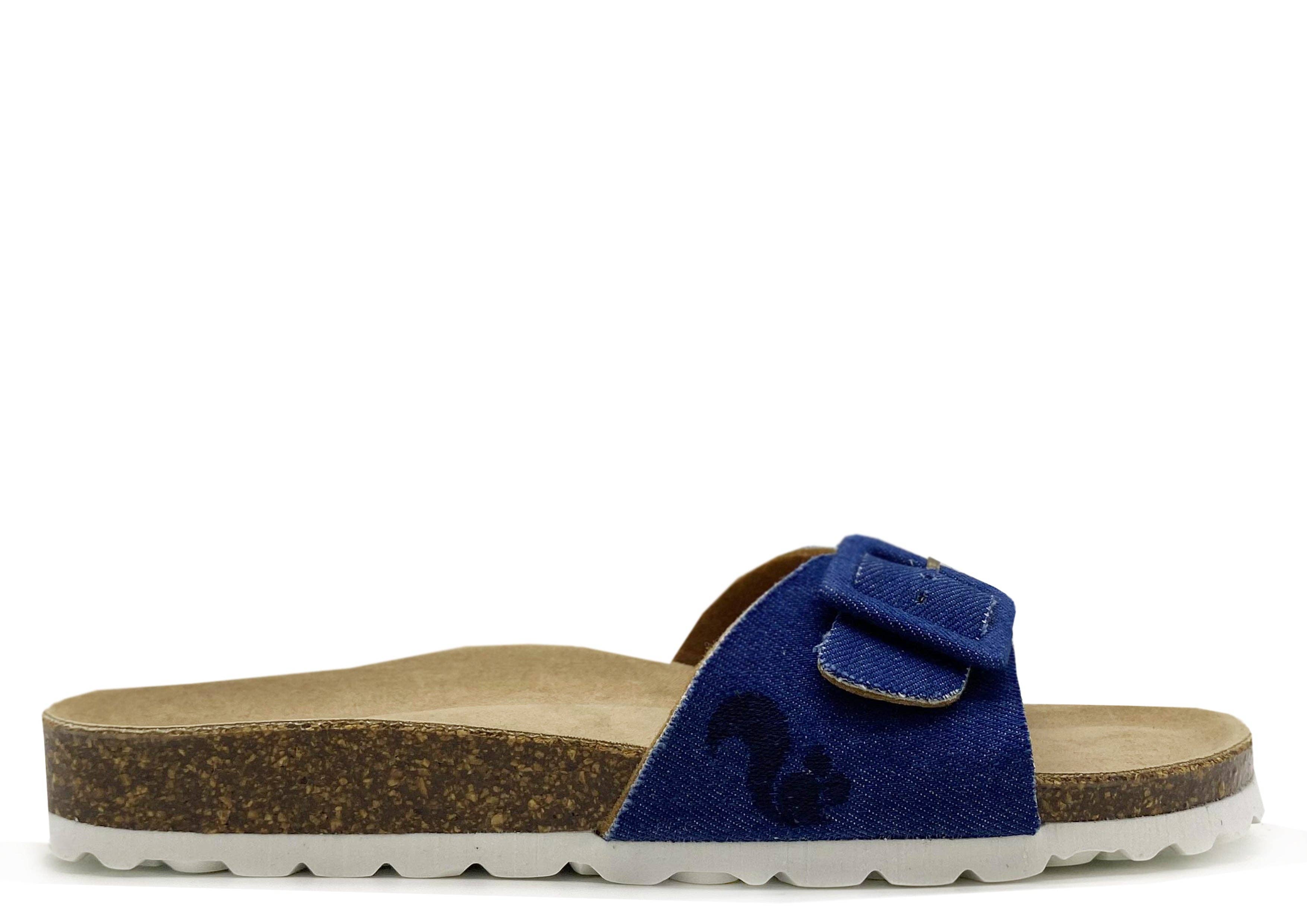 Thies 1856 ® Rec Denim Riemchensandale veganes Denim Blau