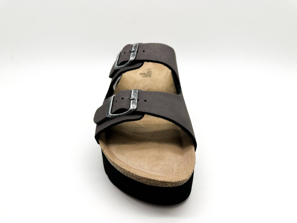 Thies 1856 ® Eco Bio Plateau Sandale vegan in Anthrazit