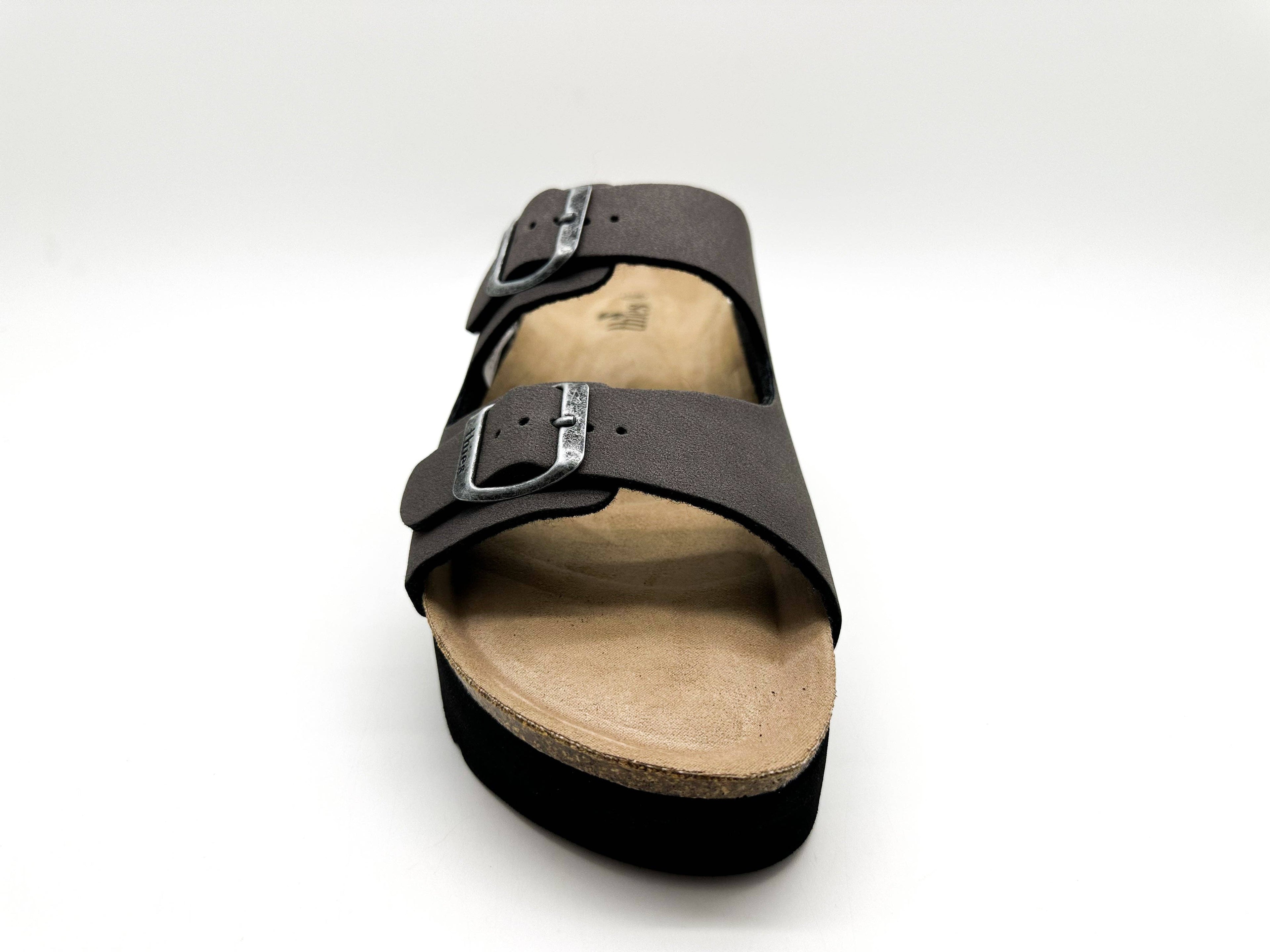 Thies 1856 ® Eco Bio Plateau Sandale vegan in Anthrazit