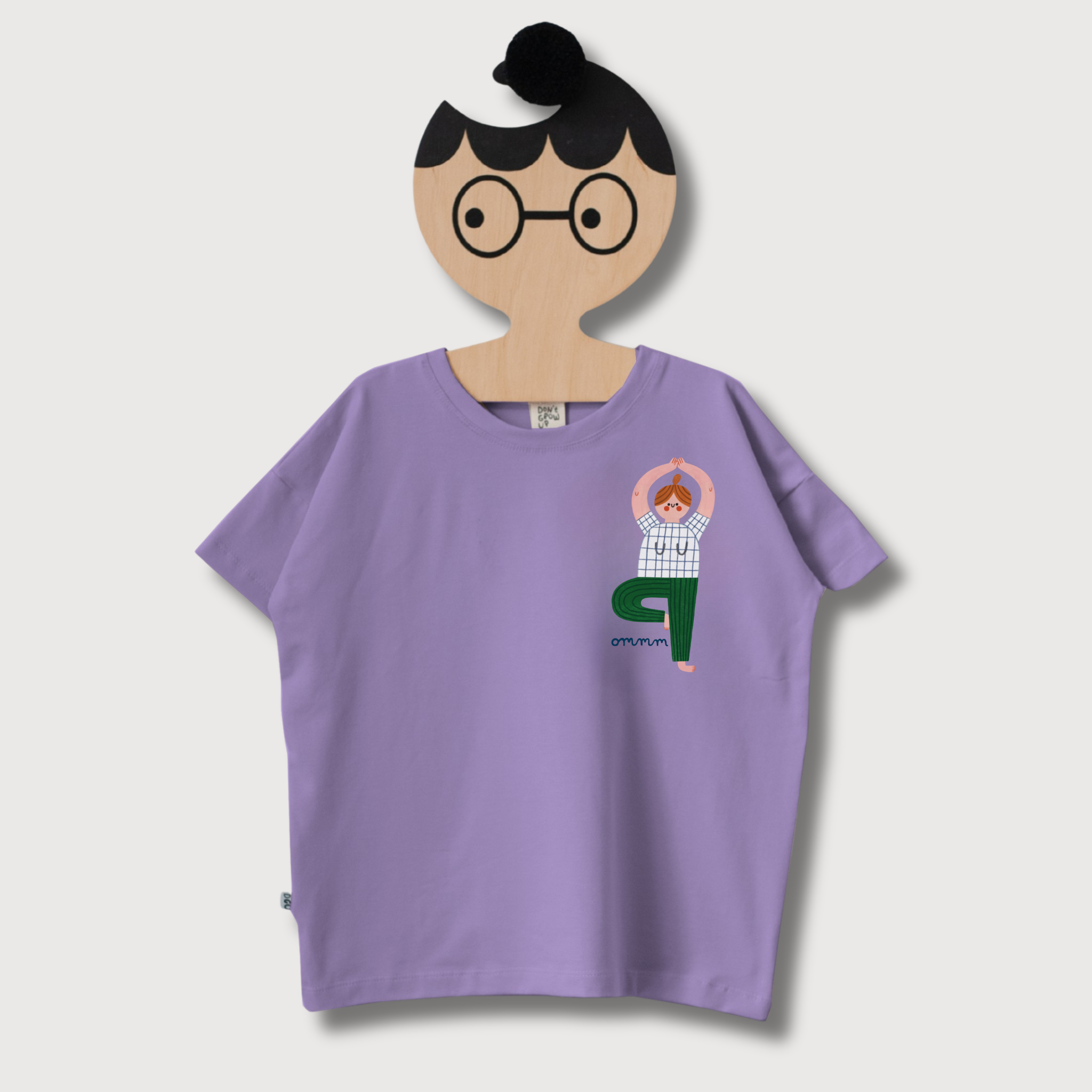 YOGA AUF LILA -  ERWACHSENEN T-SHIRT