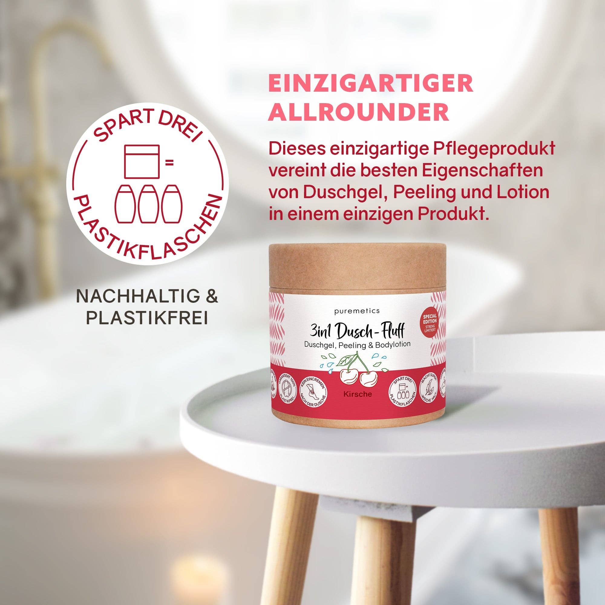 3in1 Dusch-Fluff 'Kirsche'