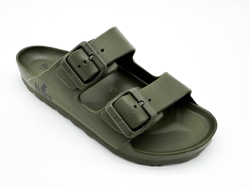 Thies 1856 ® Ecofoam Sandale vegan oliv