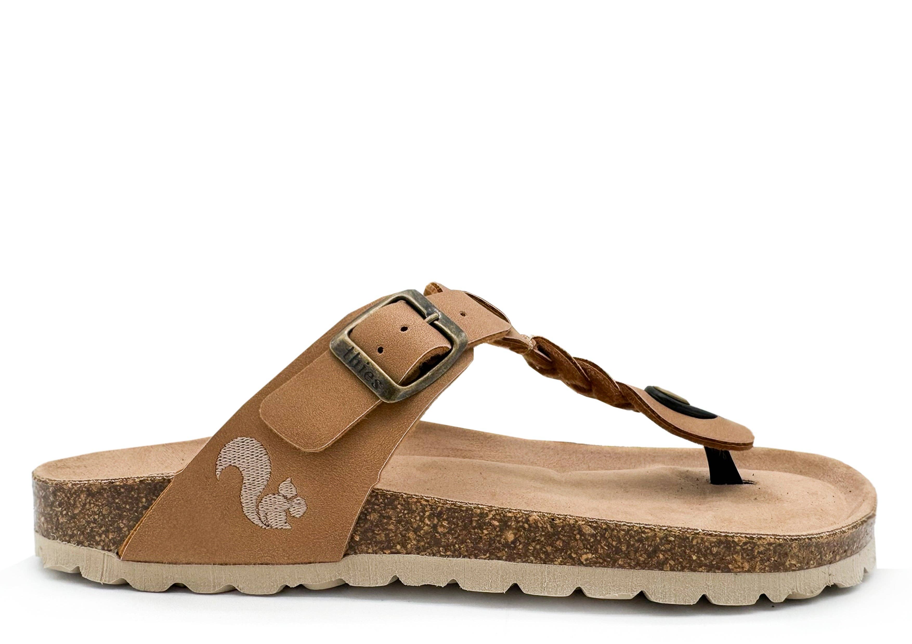 Thies 1856 ® Eco Thong Braid Sandale vegan Cashew
