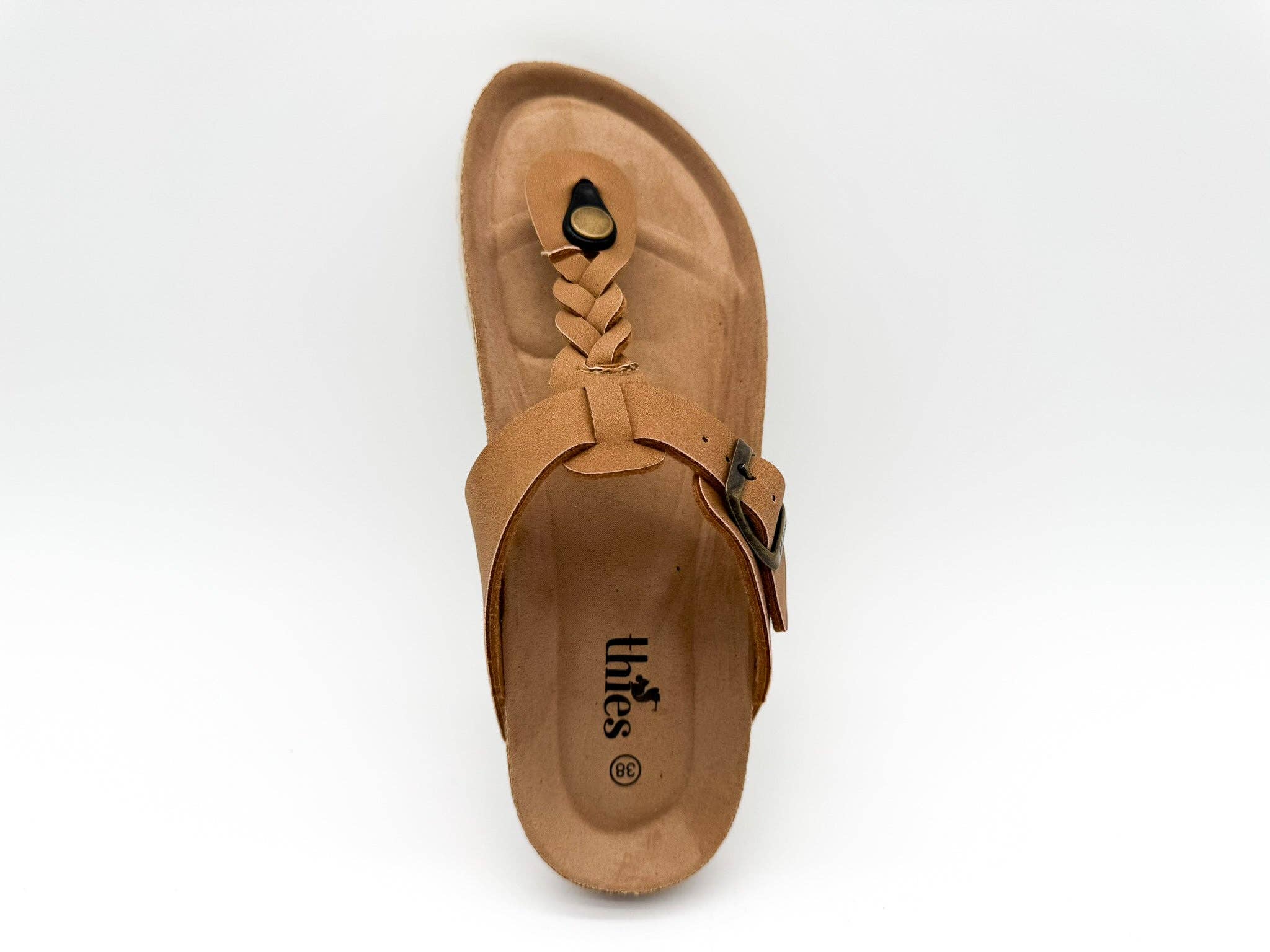Thies 1856 ® Eco Thong Braid Sandale vegan Cashew