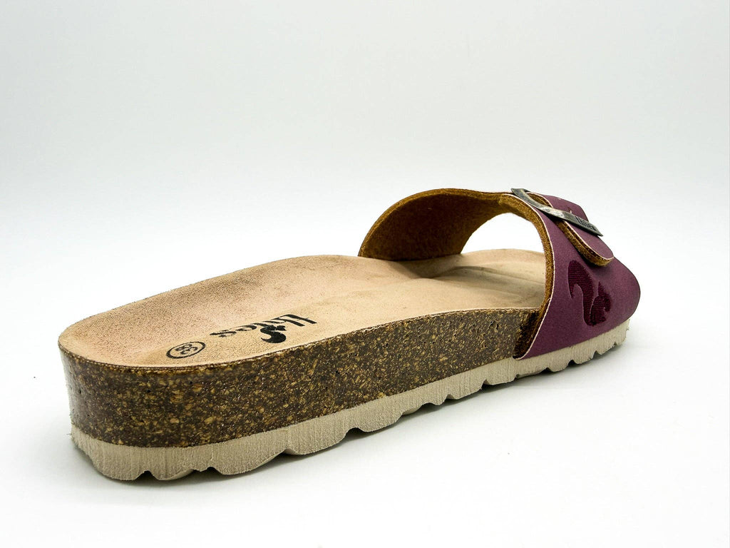 Thies 1856 ® Eco Bio Riemensandale vegan pflaumenfarben