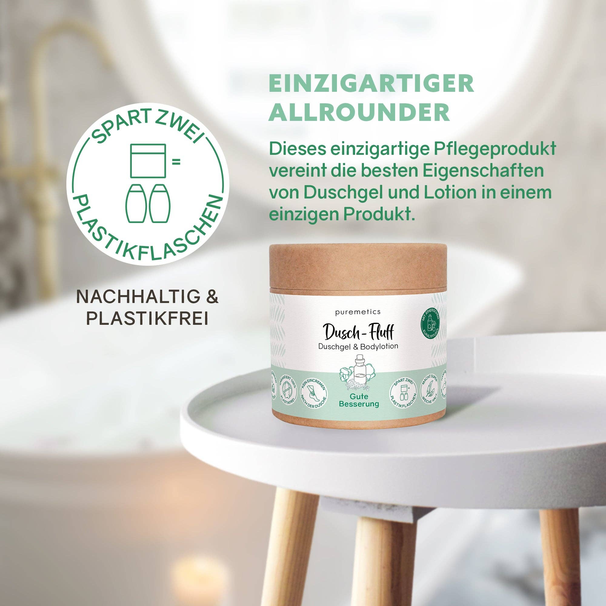 Gute Besserung Dusch-Fluff – Duschgel Geschenk Made in Germany