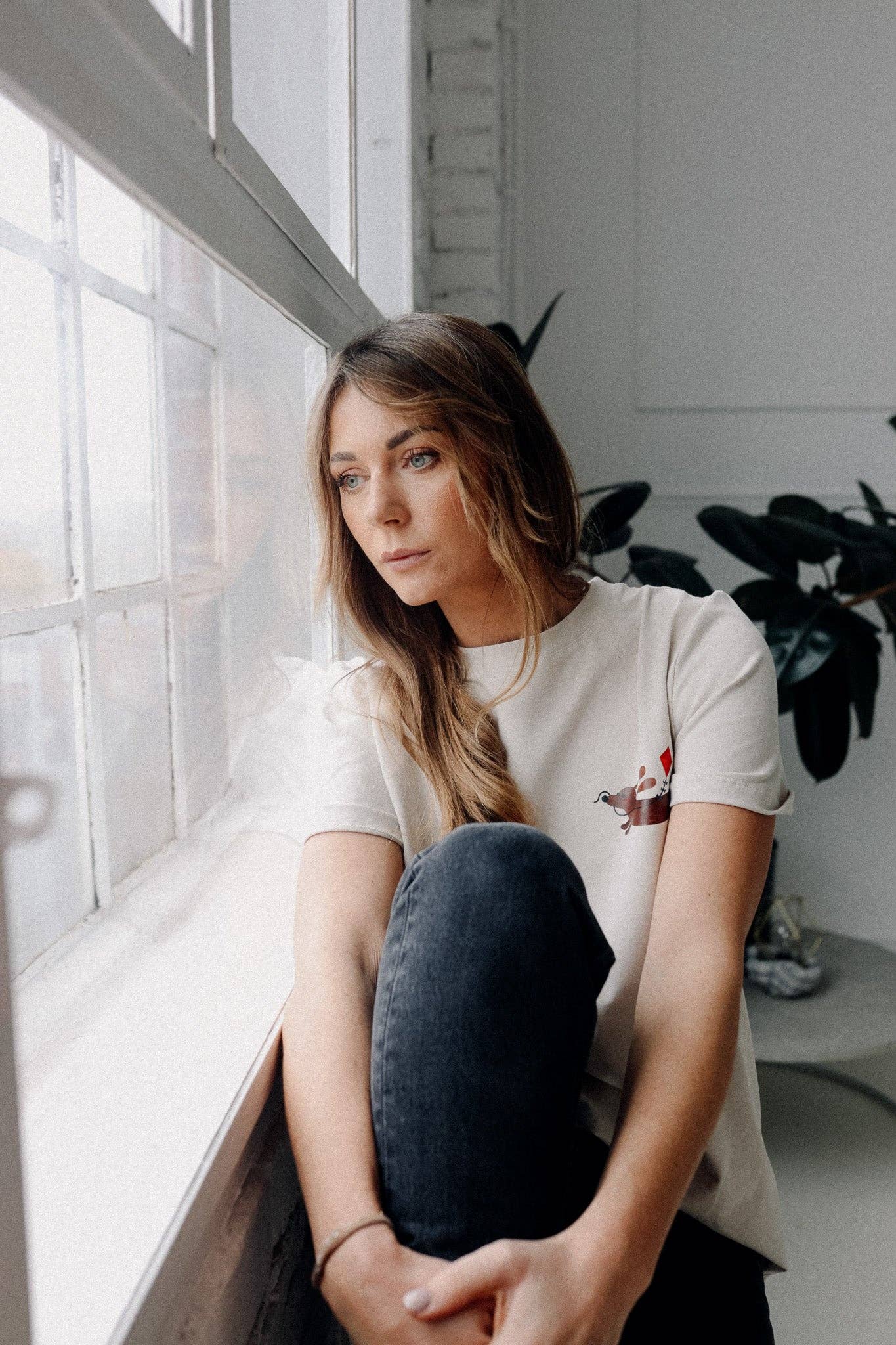 Größenübersicht Dackel T-Shirt Creme – VomKaff